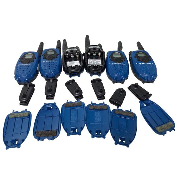 6 Motorola Talkabout T5100/5200 Walkie Talkies Two-Way Radios w Belt Clips - Picture 2 of 6